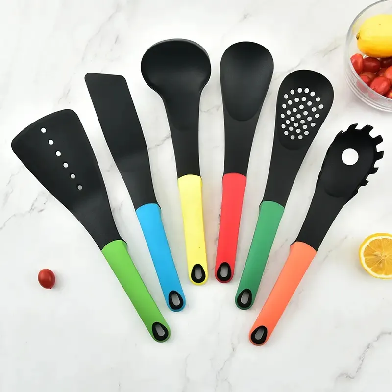 Conjunto de utensílios de cozinha com 6 peças, conjunto de utensílios de cozinha antiaderente, utensílios de cozinha resistentes ao calor, conjuntos de pás de cozinha com separador de ovo de colher