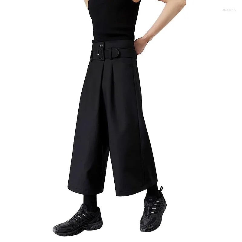 Mannen Broek Mannen Japan Koreaanse Streetwear Donkere Zwarte Mode Losse Causale Wijde Pijpen Mannelijke Vintage Kimono Broek Vrouwen Broek