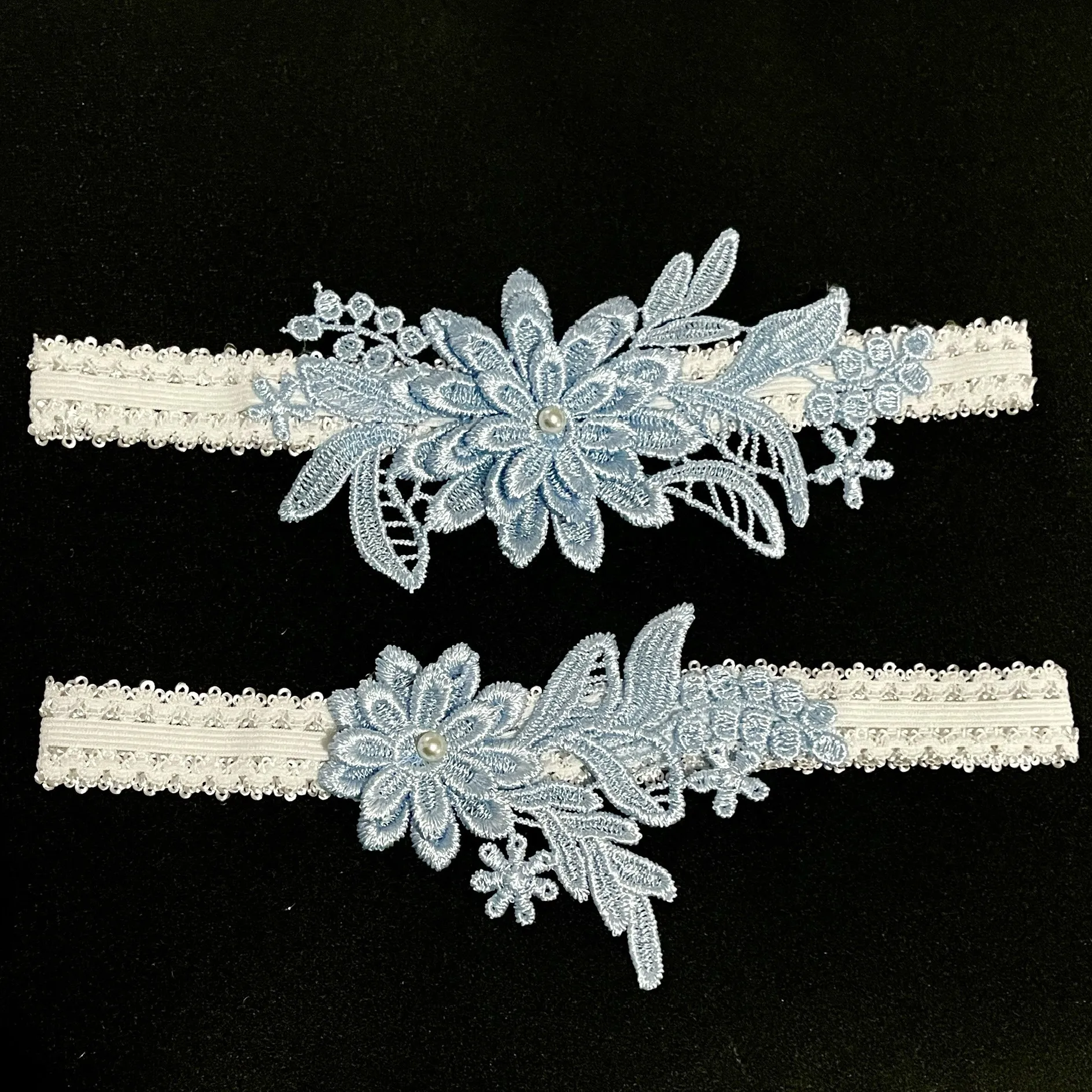 Jarretière de mariée en dentelle bleu ciel, porte-jarretelles sexy, anneau de cuisse élastique, accessoires de mariage