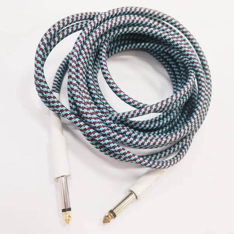 Guitar Cable 6.35mm  1/4  Trs To 6.35mm  1/4  Trs Stereo Audio Cable