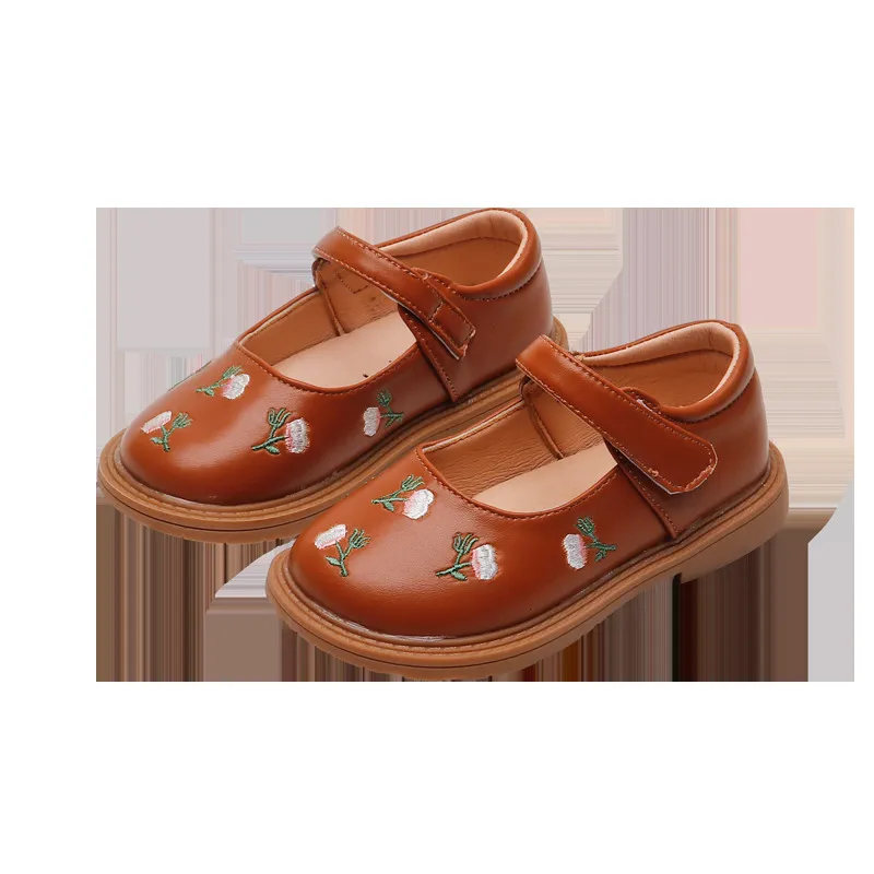 Baskets printemps automne enfants chaussures en cuir mode fleur filles princesse infantile unique 230613