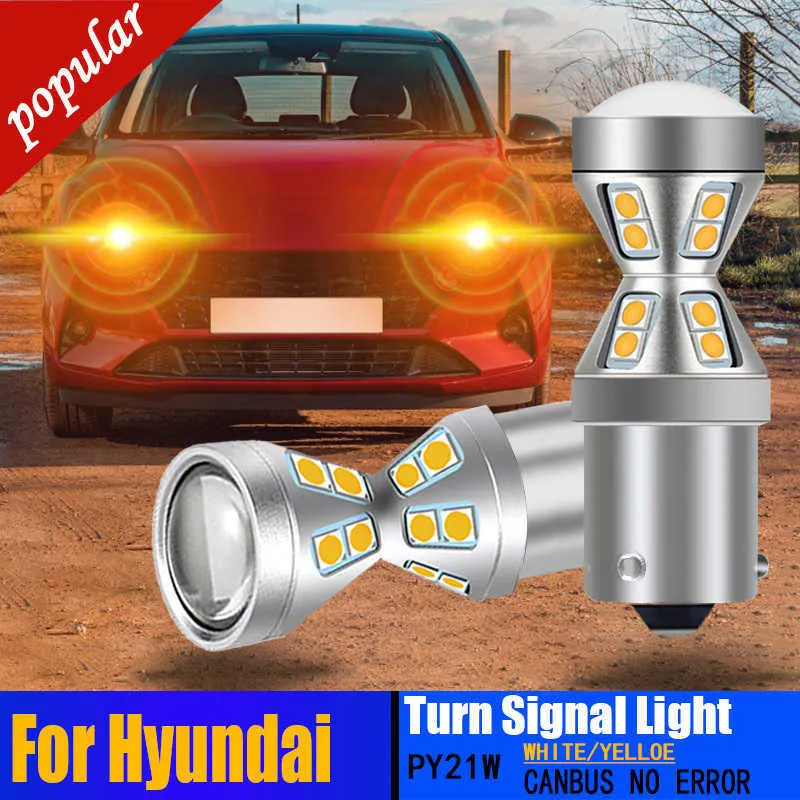 Nouveau 2X LED clignotant ampoule Canbus aucune erreur PY21W BAU15S pour Hyundai Creta Solaris Genesis Getz i10 i20 i30 i40 ix35 2009-2015