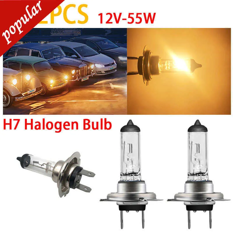 Ny 1 / 2st H7 12V 55W Front Fog Lights Halogen glödlampa Bilstrålkastare lampor Ljus Mitsubisi Launcher 7000lm Källa Parkering varm vit vit