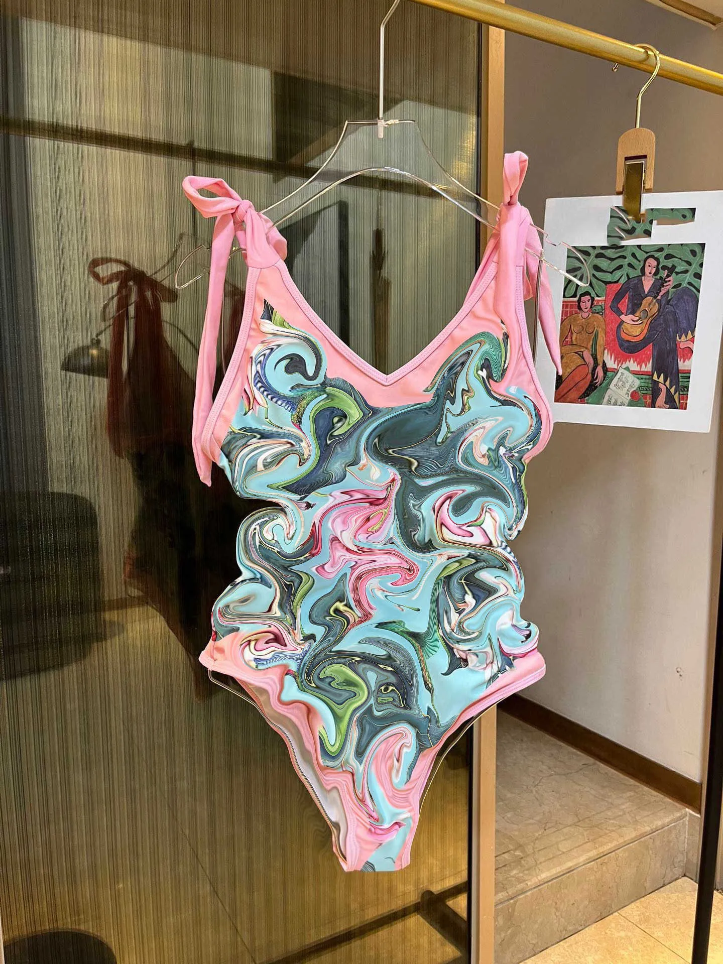 Kvinnors nya höga baddräkt i ett stycke med underwire bröststöd g lämplig för vattenpark baddräkt andningsbar och bekväm design i ett stycke