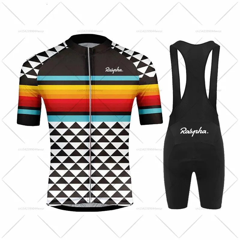 Cycling Jersey Sets Raphaful short sleeve Breathable road bike Uniform MTB shirt Bicycle Pants Men Clothing set ropa ciclismo 230614