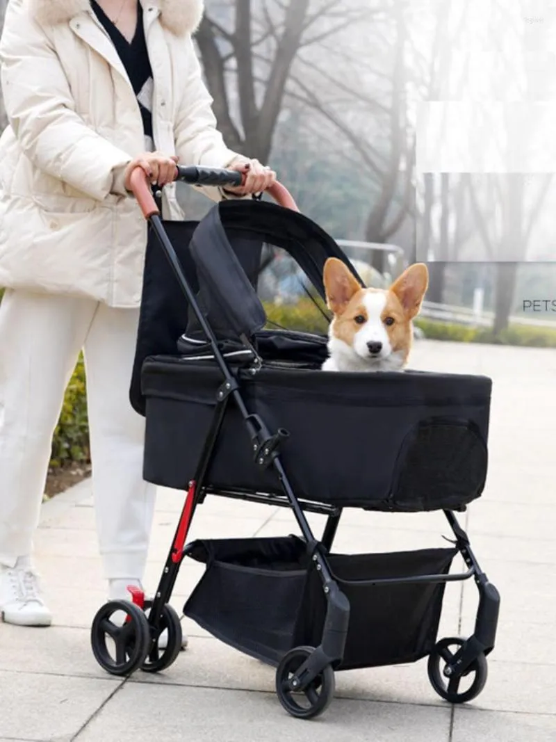 Hond Auto Stoelhoezen Lichtgewicht Winkelwagen Opvouwbare Afneembare Huisdier Wandelwagen Voor Kleine En Katten Kat Trolley Carrier Dragende 20Kg