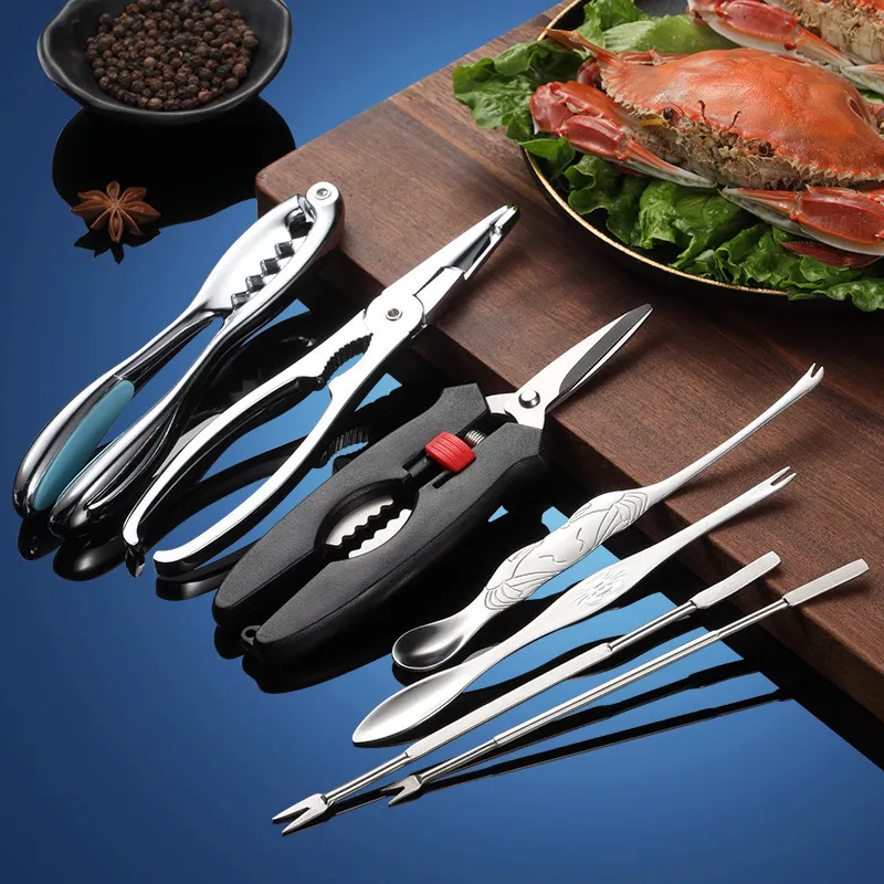 Stainless Steel Crab Starrett Knife Set For Meat Poultry, Shrimp, And  Seafood Includes Crab Peel, Lobster Clamp, Pliers, Clip Pick, Kitchen  Accessories 230613 From Pong09, $8.47