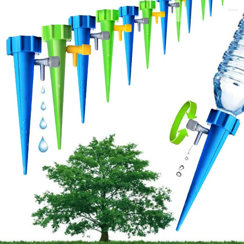 Vattenutrustning 6st droppbevattningssystem automatiskt spik för växter trädgårds växthus