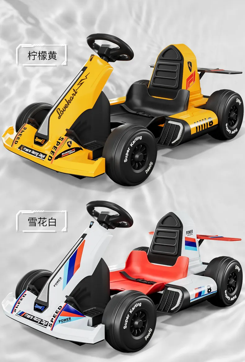 Kids Electric Go-Kart with Remote - Ride-On Drift Car for