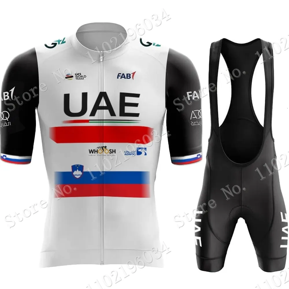 Men's Cycling Team Jersey & Bib Shorts Set - Short Sleeve, Race Fit, Polyester Lycra, Multicolor
