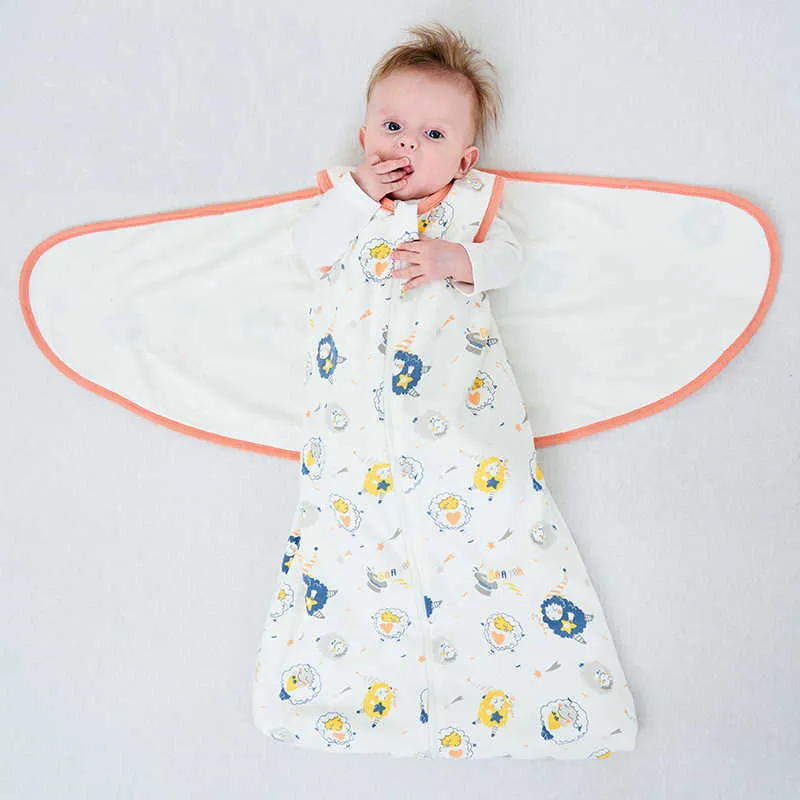 Sacs de couchage Couverture pour bébé Sac pour nouveau-né Enveloppe Wrap Swaddle Coton doux 0-12 Nursery