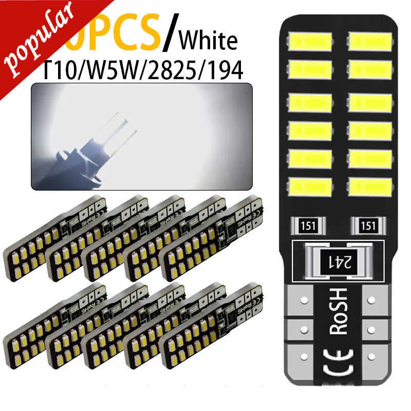 NOWOŚĆ 200PCS T10 W5W 194 168 Mapa wnętrza samochodu Dome Light Parking Tablica rejestracyjna Light