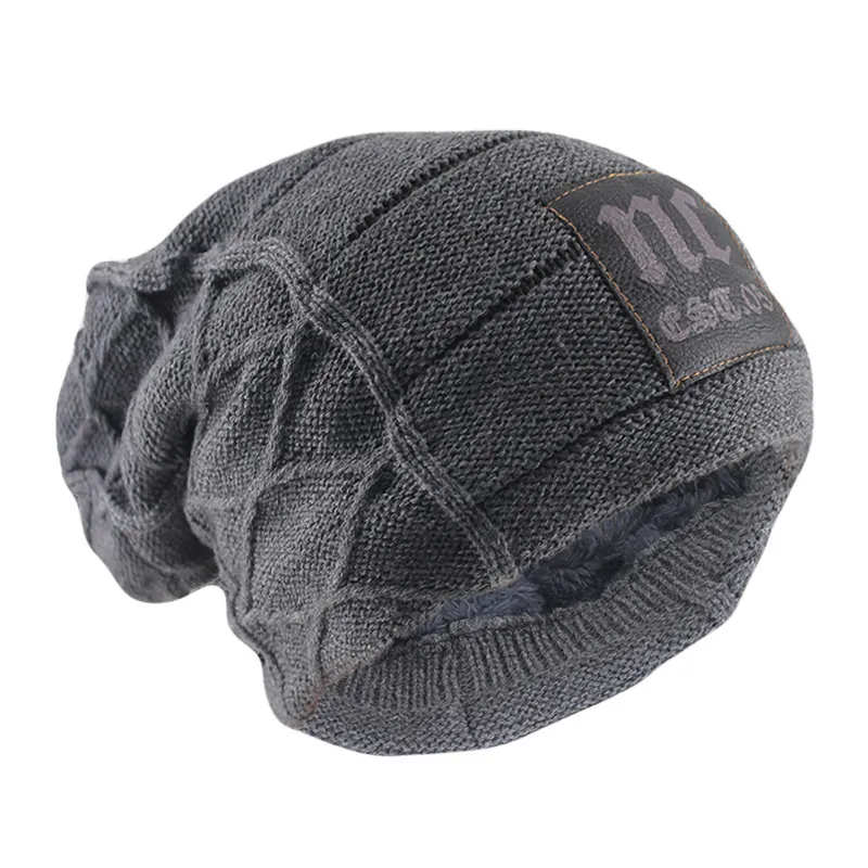 Beanie/Skull Caps High Quality Fashion Men Hat Winter Warm Knit Beanies For Male Thick Bonnet Brand Skullies Adult Caps mx-321 230614