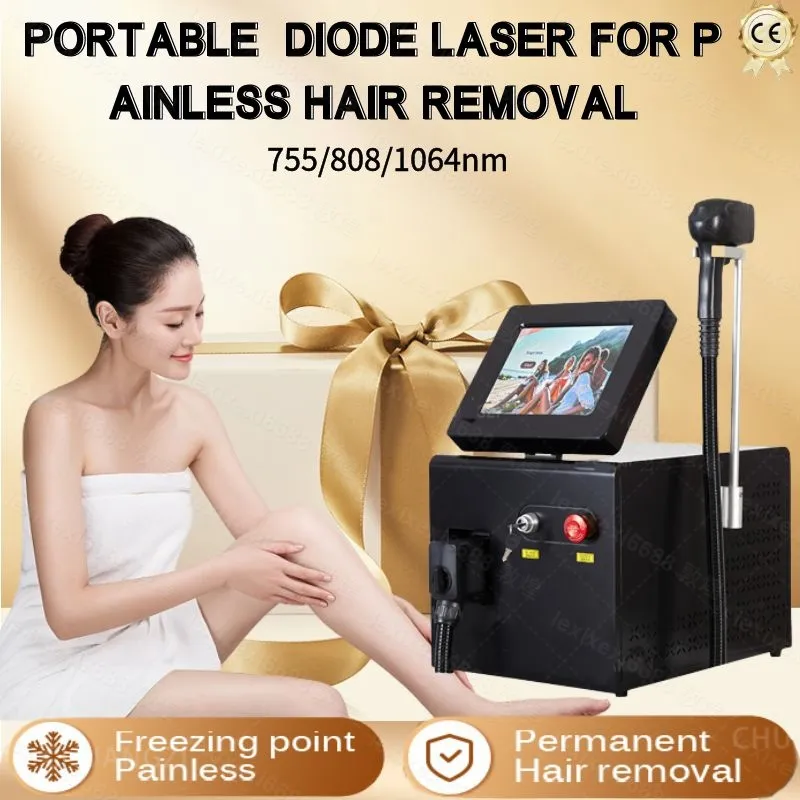 2000W Ice Titanium Diode Laser 3 Waves 755 808 1064NM Hårborttagning Permanent Epilation Professional Permanent laserhårborttagning