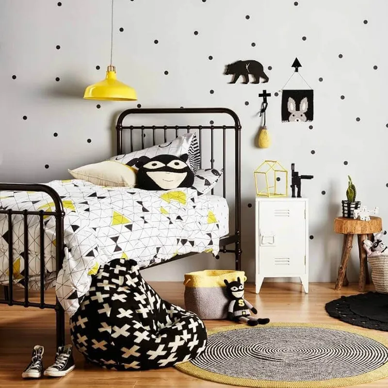 Bebek Kreş Siyah Polka Noktalar Duvar Çıkartmaları Çocuklar Odası Çocuklar Duvar Çıkartmaları Yatak Odası Duvar Sticker Ev Dekorasyon Duvar Kağıdı