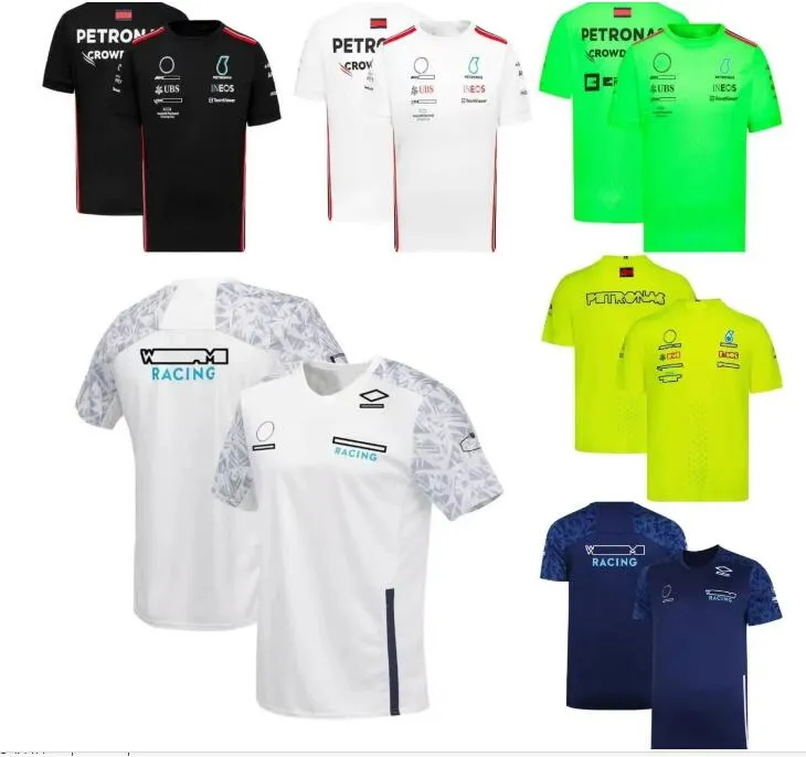 Formula 1 yarış kısa kollu tişört yaz yuvarlak boyun forması aynı gelenek