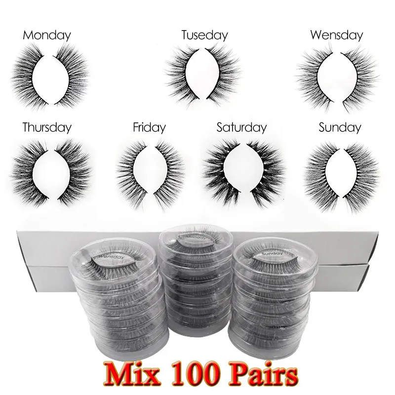 Makeup Tools Groothandel 20304050100 Pairs 3D Mink Lashes Faux Cils Natural Valse Wimpers Makeup Piekerige Dramatische maquiagem cilios 230613