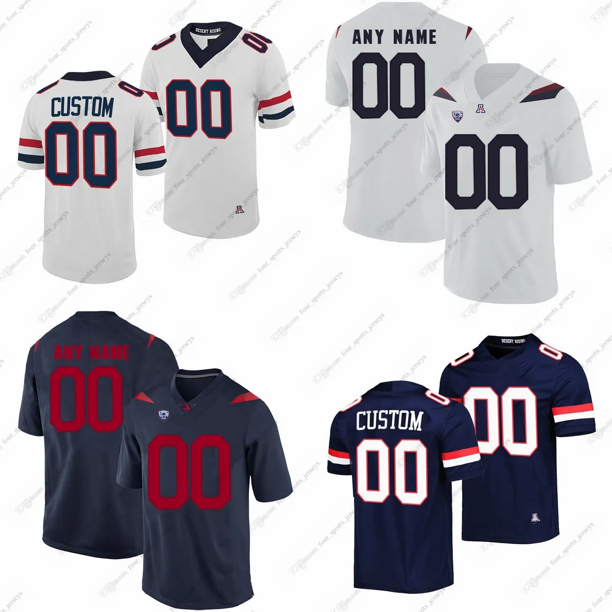 Camisas personalizadas de futebol americano universitário NCAA Arizona Wildcats Upshaw Davis II Echols Fernandez Harris Johnson Kaufusi Kongaika Mailoto Manoa Norton Patu Randall Savea