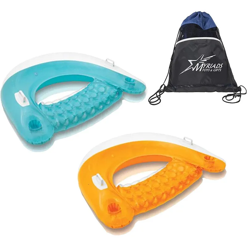 Inflatable U Shaped Inflatable Sand Tray Float With Cup Holder And