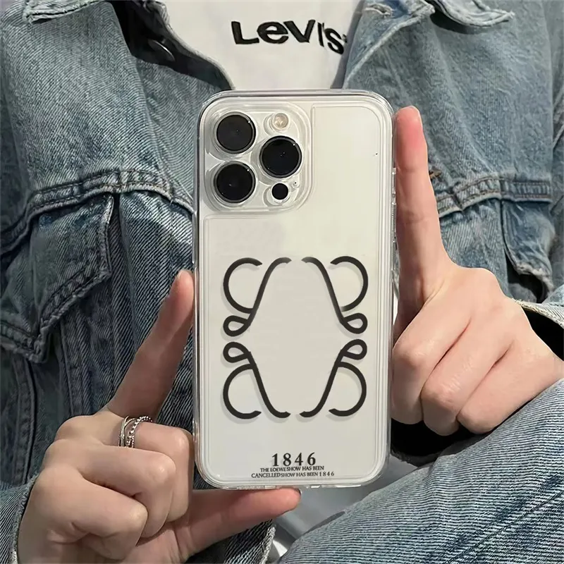 Fashion Phone Case Designer Women Personality Label Apple 14promax Men Cellphone Cases Lover Cover 13 Soft Full Protection Covers