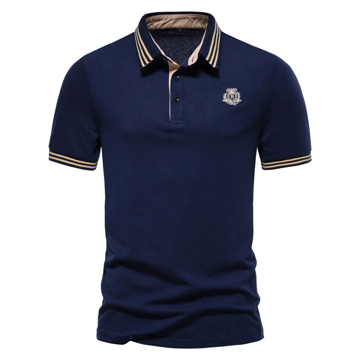 Hommes Polos D'été Polo Brodé Mode Casual Affaires Polyvalent 230614