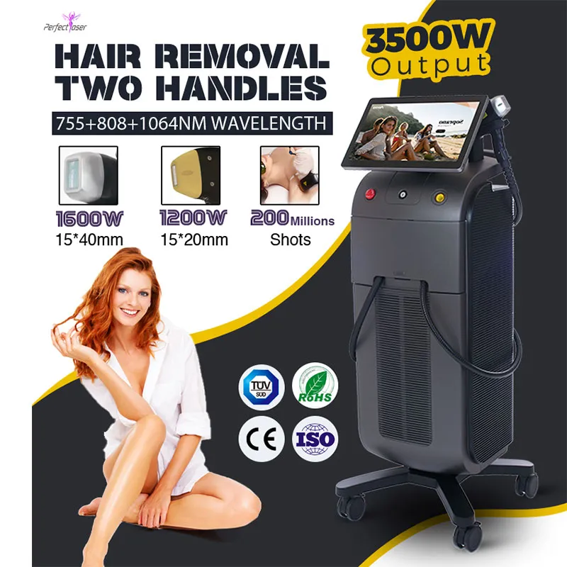 808nm 755nm 1064nm unwanted hair removal machine at spa diode laser device more than 200 million shots ice platinum