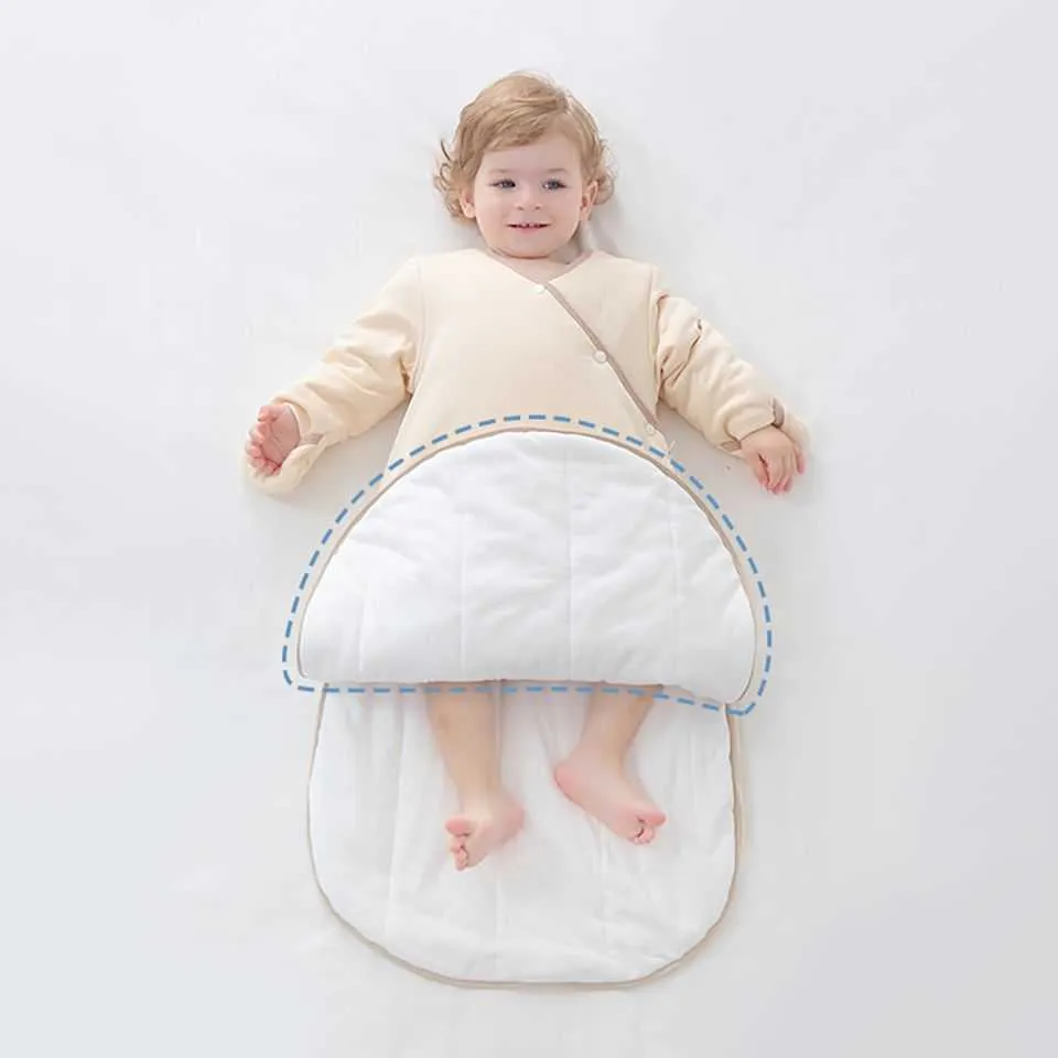 Sacs de couchage sac hiver chaud nouveau-né bébé vêtements de nuit coton manchette enfant en bas âge nacelle imprimer enfant