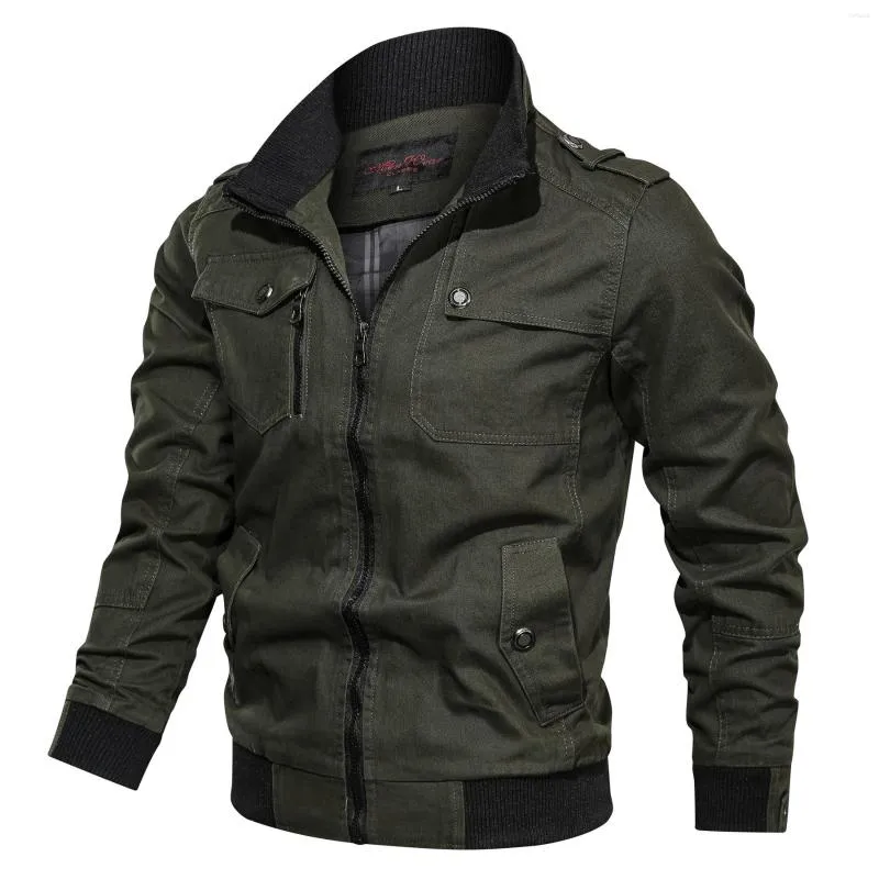 Kurtki męskie 2023 Lente Herfst Nieuwe Jas Mannen Mode Slanke Bomber Windjack Jassen Heenkleding Tactiek Militaire Casual