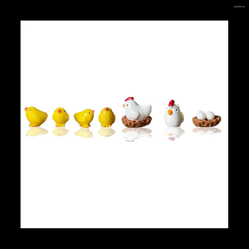 Pochettes à bijoux 7 pièces/ensemble mignon 3D poulet trou chaussures breloques bricolage correspondant décoration manuel accessoires boucle mode décor