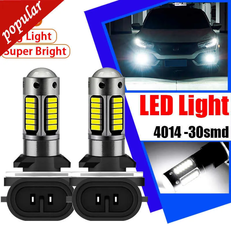 New 2Pcs Car Canbus Error Free H27 881 LED Anti Fog Lamp Car Driving Light Front Foglamps Bulb White Daytime Running Light Bulbs 12V