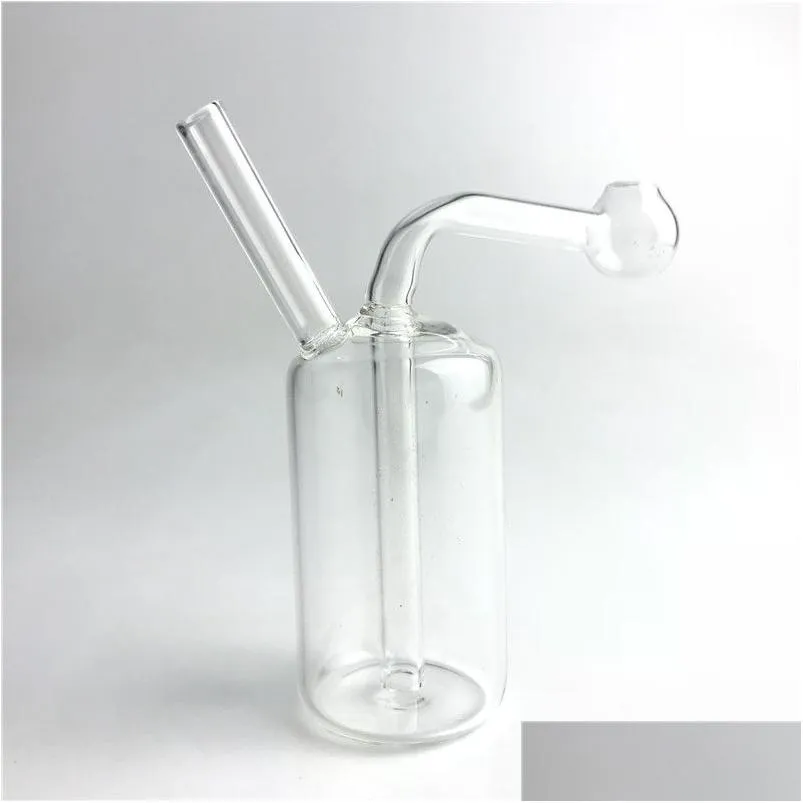 Smoking Pipes Mini 4 Inch Glass Oil Burner Bong All In One New Recycler Rigs Clear Thick For Drop Delivery Home Garden Household Sun Dhfpz