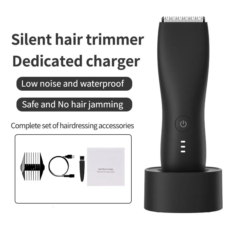 Hårtrimmer hårklippmaskin professionell skägg trimmer elektrisk rakapparat för vuxen kropp hår rakmaskin säkerhet rakkniv Clipper 230613