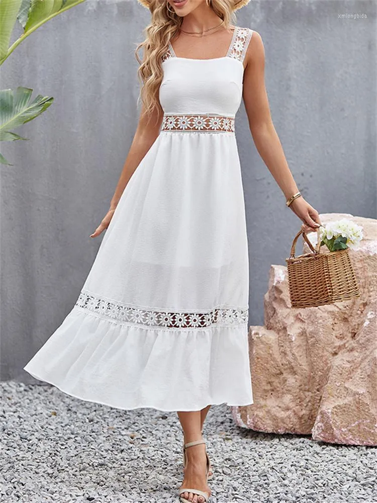 Basic Casual Floor-Length White Boho Dress for Women with Off-Shoulder Hollow-Out Detail and Short Sleeves from Dhgate Basic & Casual Dresses - price 15.48 Basic Casual Floor-Length White Boho Dress for Women with Off-Shoulder Hollow-Out Detail and Short Sleeves from Dhgate Basic & Casual Dresses - price 15.48