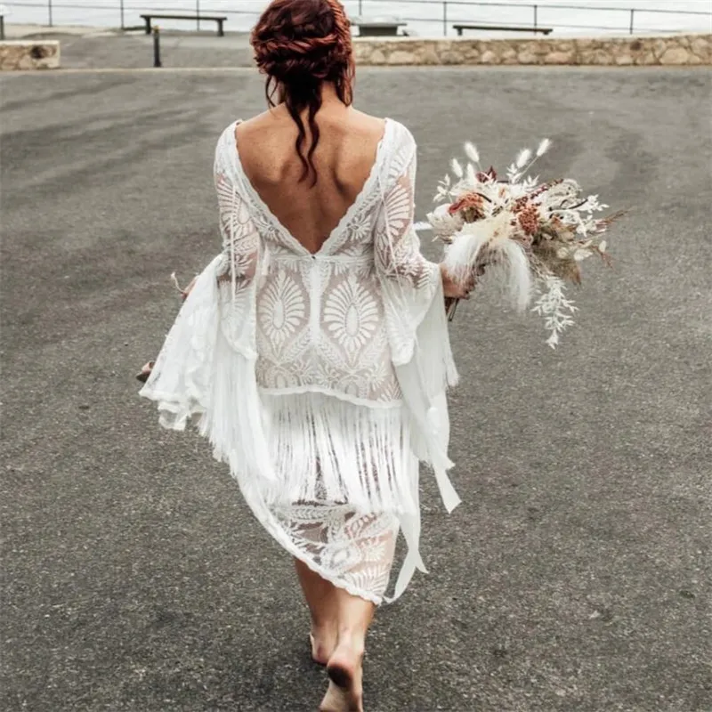 Playa Vestido De Novia Hippie Chic Vestidos De Novia Bohemio