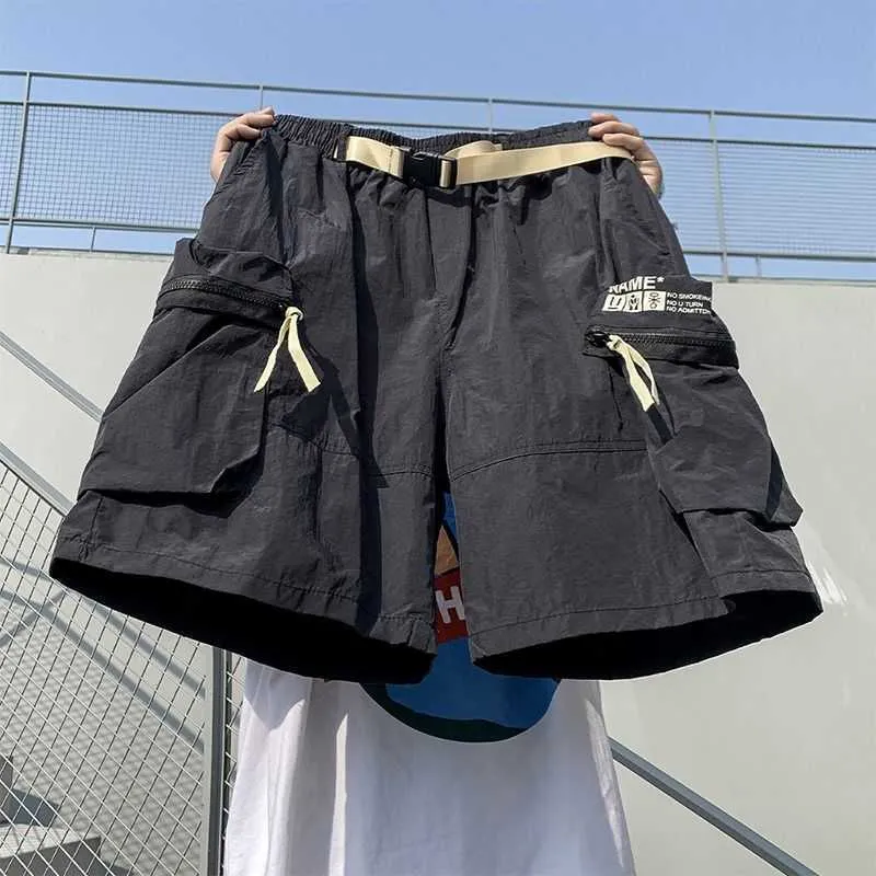 Shorts masculinos 2023 macacões de alta qualidade shorts masculinos verão multibolsos hipster americanos casuais japoneses calças y2k calças de moletom super bonitas