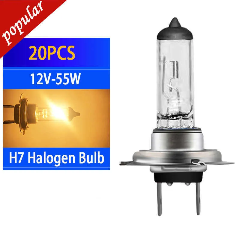 Neue 20 Stücke Auto H7 12 V High Power 55 Watt Frontsignal Scheinwerfer Halogenlampen Glühlampen Nebelscheinwerfer Warmweiß Lampen Mitsubishi Launcher 7000LM