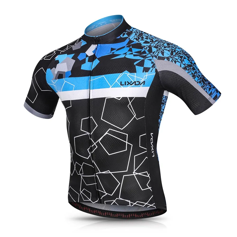 Men Cycling Jersey Set Breathable Quick-Dry Short Sleeve Biking Shirt and Gel Padded Shorts MTB Cycling Outfit Set