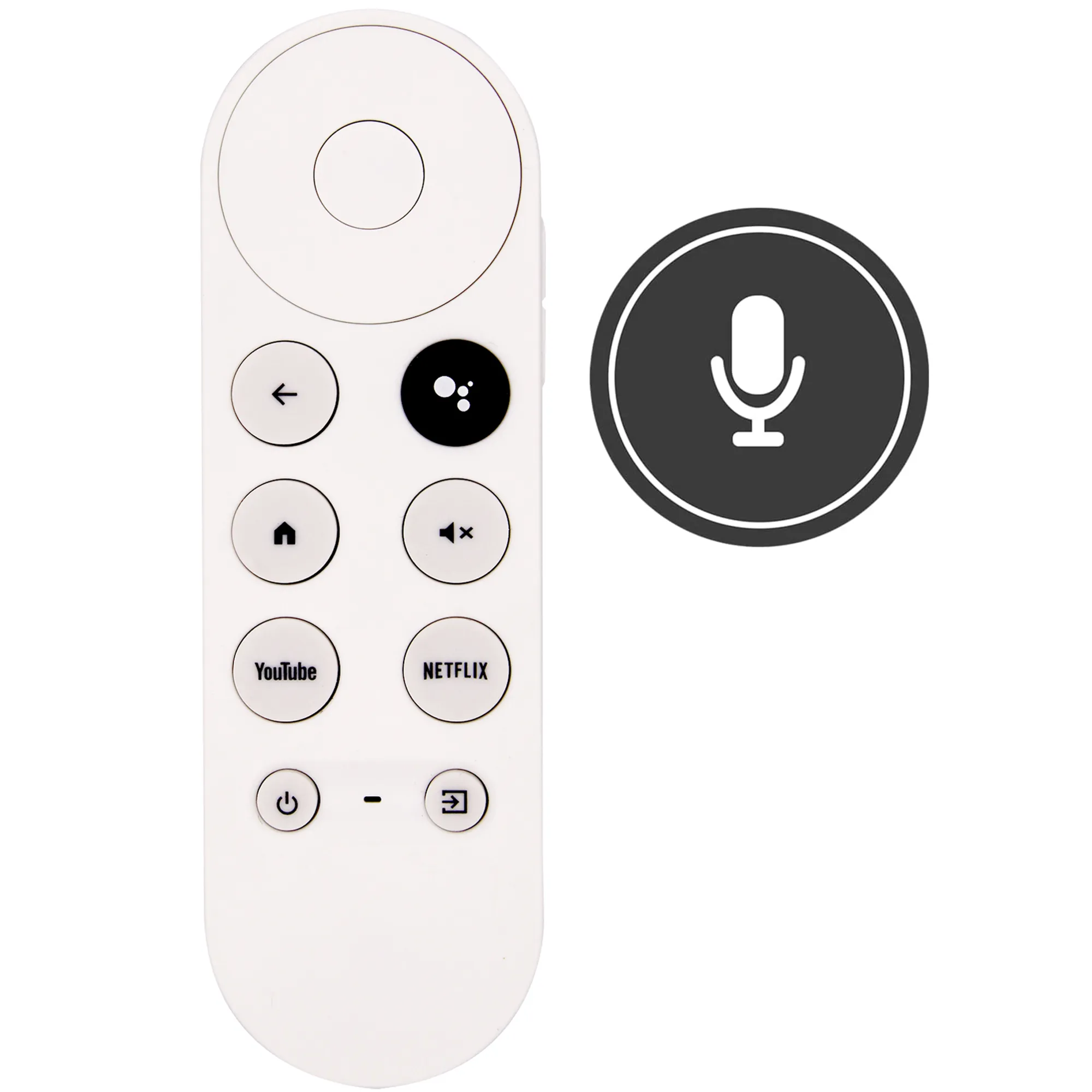 Mando a distancia G9N9N, Compatible con Bluetooth, voz para Google TV  Chromecast 4K Snow