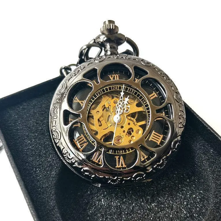 Montres de poche mécaniques creuses romaines à remontage manuel antiques