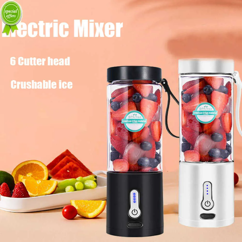 530ML Electric Smoothie Juicer Portable Blender USB Rechargeable Food Processor Fruit Mixer Machine Mini Juicer Blender Cup