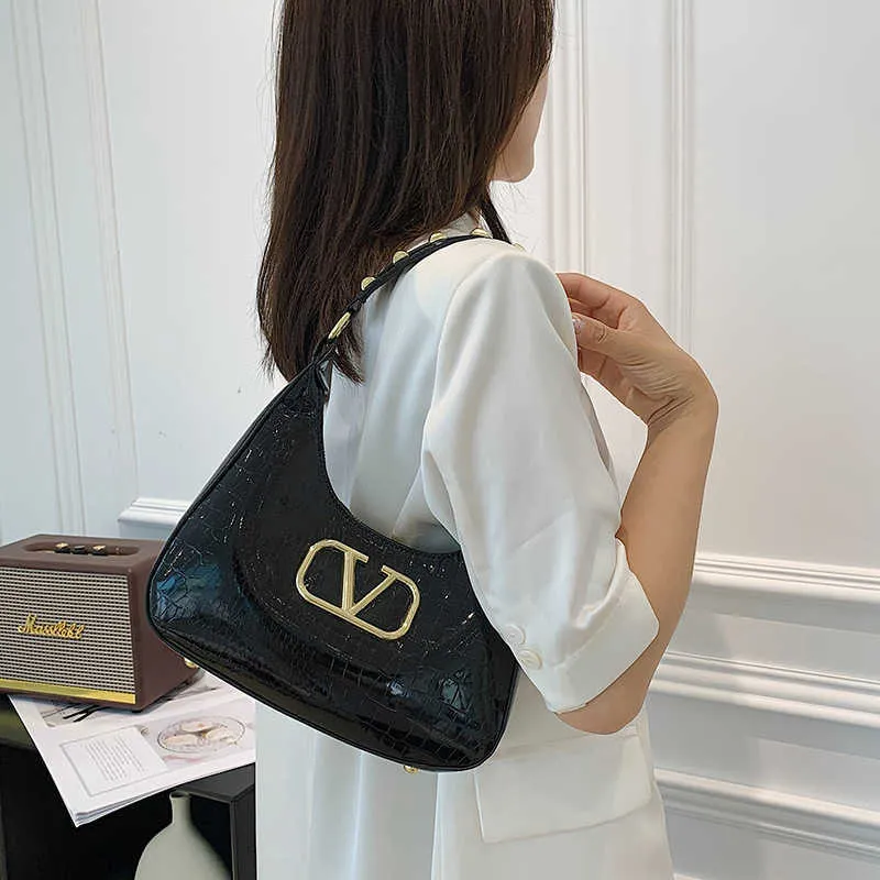 Women s Crocodile Pattern Summer New Fashion Underarm Bag for Small Crossbody Handbag Designer Bags Outlet Sale