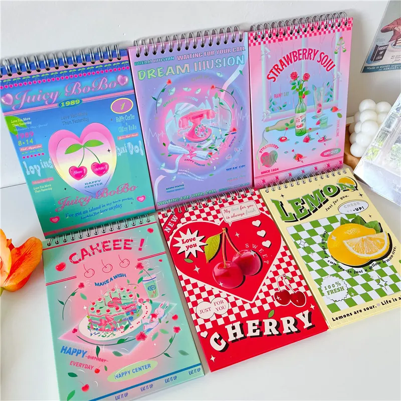 Bloc-notes Kawaii Sweet Coil Gestion du temps Bloc-notes Mignon Quotidien Planificateur hebdomadaire Agenda Organisateur Journal Journal Notebook Papeterie 230614