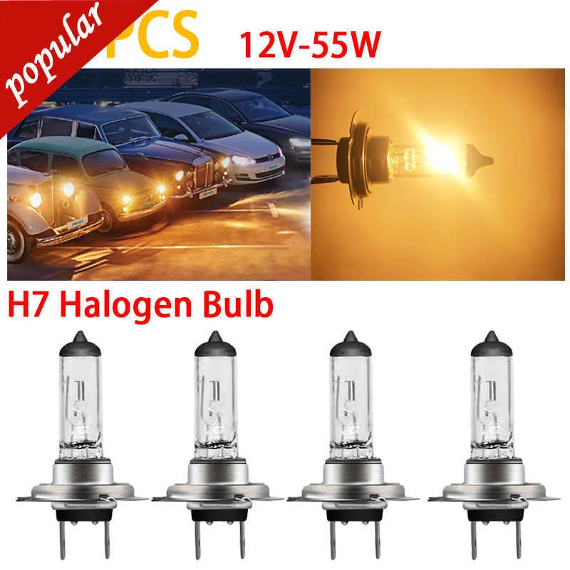 Nouveau rabais 200 pièces voiture H7 halogène phare avant ampoule lumineux blanc chaud brouillard conduite lampes DRL jour feux de course Source 55W DC 12V