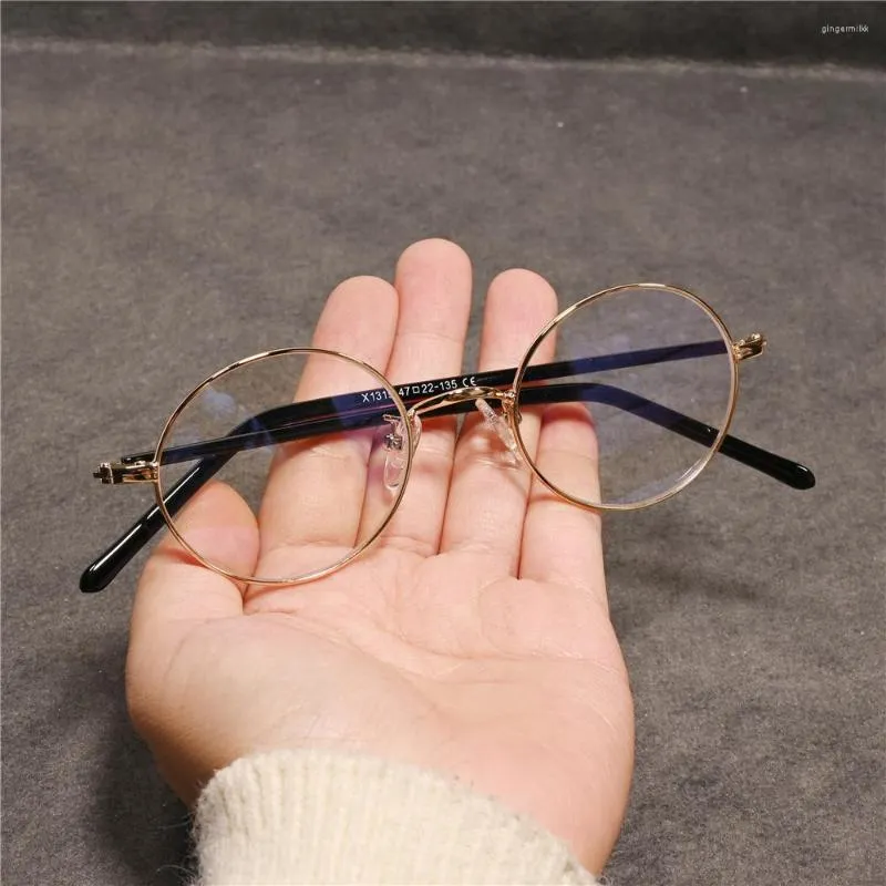 Sunglasses Rockjoy Small Narrow Round Myopia Glasses Male Women Anti Blue Light 0 -100 125 150 175 200 Black Gold Eyeglasses Frame Men