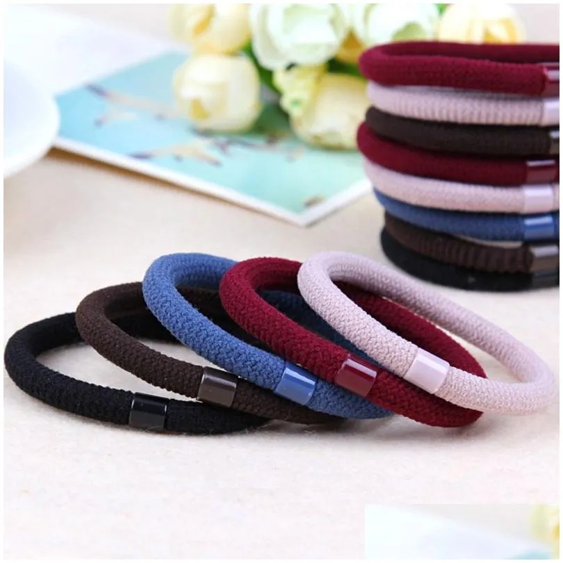 Hair Accessories Women Girls Colorf Nylon Elastic Ties Bands Ponytail Holder Rubber Band Headband Hairs 0361 Drop Delivery Baby Kids Dhg7Y