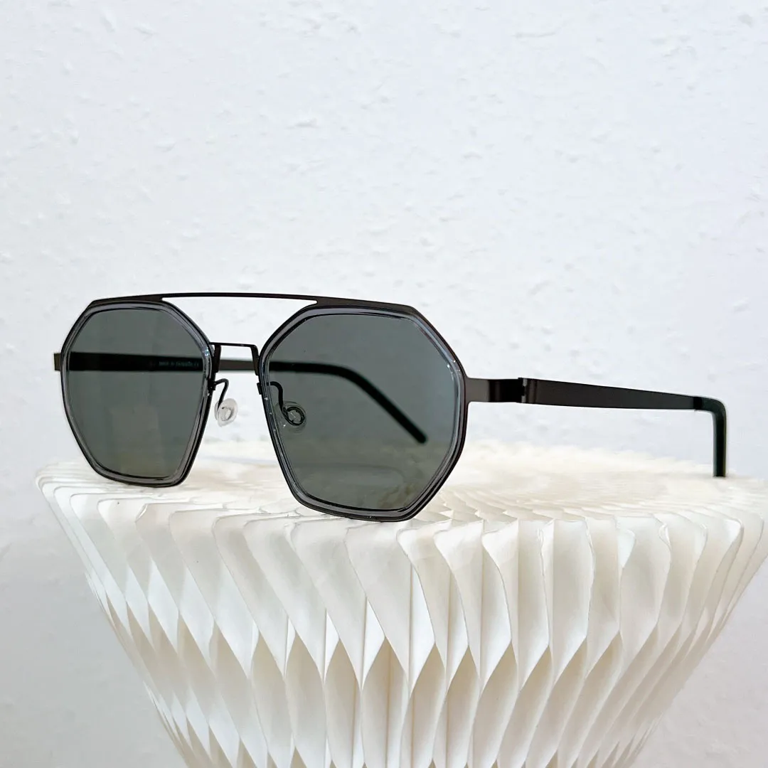 Geometric Sunglasses Mens Pilot Frame Eyeglasses, Hexagonal Metal Frame ...