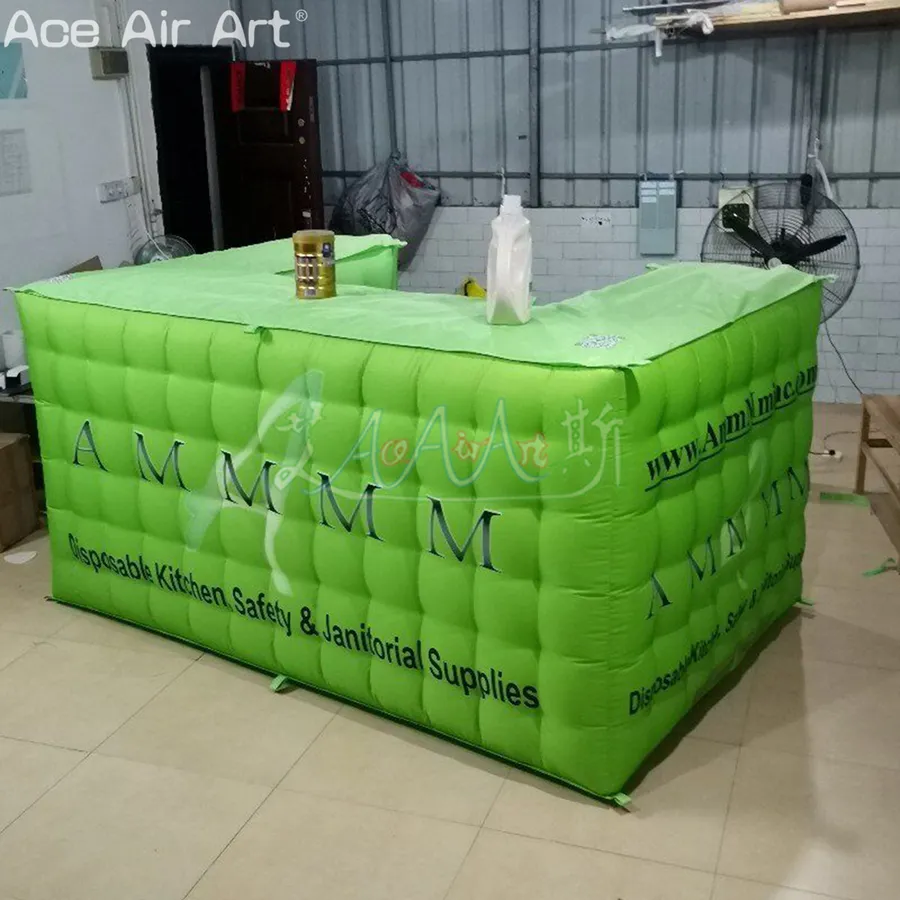 Custom Inflatable Green Cashier Portable Stand Concession Booth for Outdoor Promotion or Indoor Events