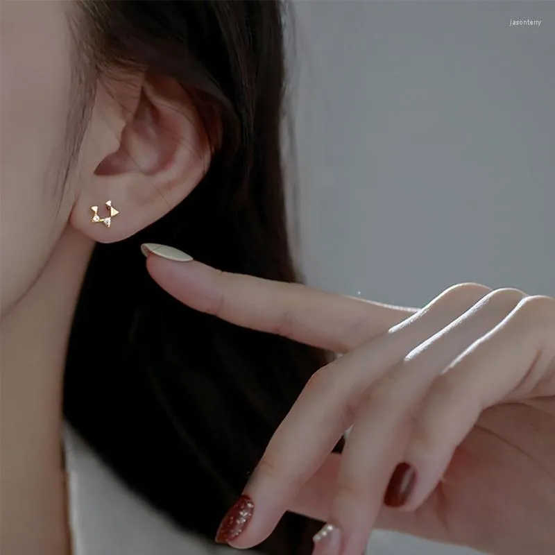 Stud Earrings Five-Pointed Star Pentagram Mini Simple Small Golden For Women Girls Fashion Korean Jewelry Bijouterie Gifts