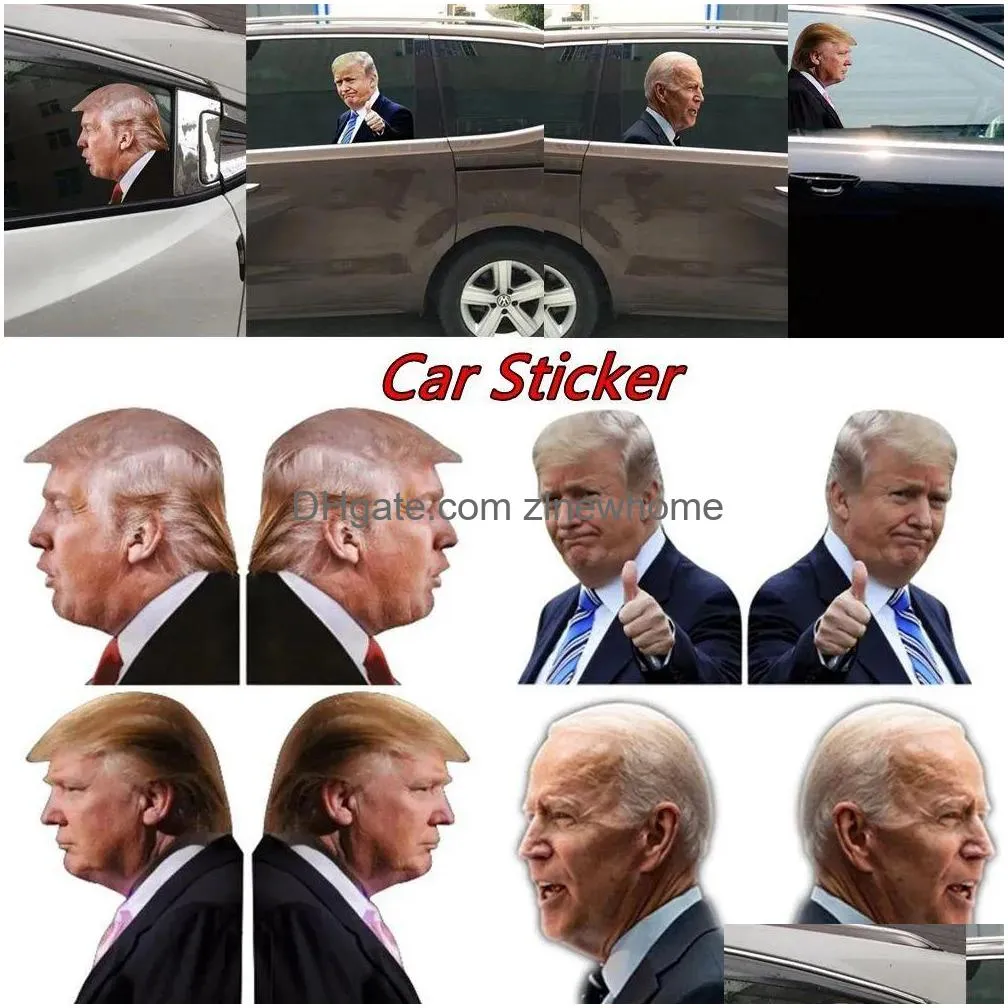 Banner Flags Ups 2024 Election Trump Decals Car Stickers Funny Left