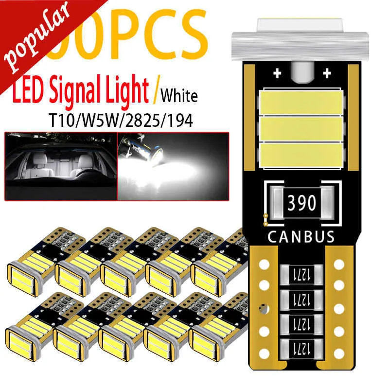 Nueva venta al por mayor 500 Uds W5W T10 2825 bombilla LED Canbus 12V blanco 194 168 cúpula Interior matrícula luces de estacionamiento mapa automático lámparas de señal